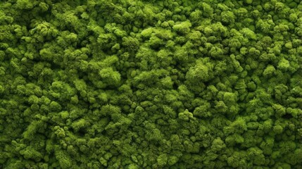 Wall covered in green moss eco friendly decor made of stabilized moss Natural background for design and text