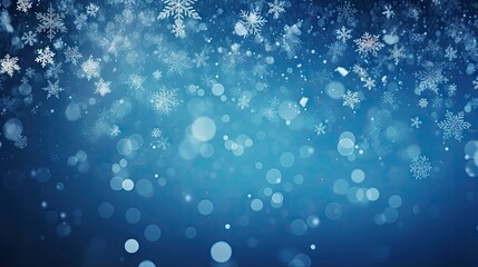 Snowflake themed Christmas background - obrazy, fototapety, plakaty