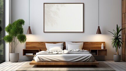 Sample frame set against a comfortable taupe bedroom backdrop.