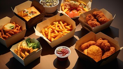 Various gourmet takeaways