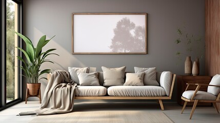 Sample frame set against a comfortable taupe bedroom backdrop.