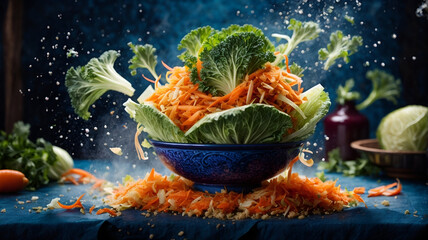 Fresh colorful organic vegetables on the pan, farming and healthy food concept