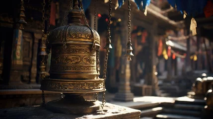 Fotobehang Prayer wheel in ancient complex in Kathmandu Nepal © vxnaghiyev