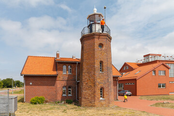 Vente Cape, Lithuania - August 15, 2023: One of the first bird ringing stations in Europe. Old lighthouse.
