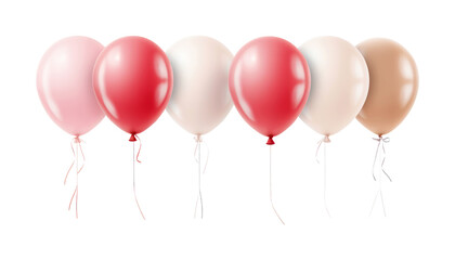 red and white isolated on transparent background cutout