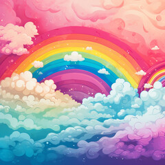 Fototapeta na wymiar bright rainbow pattern background image.