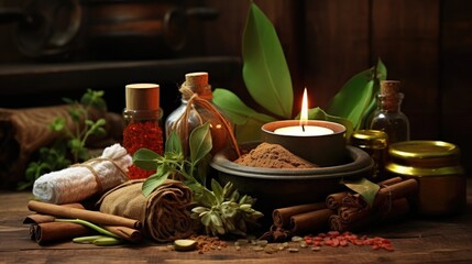 Obraz na płótnie Canvas Thai herb infused alternative therapy