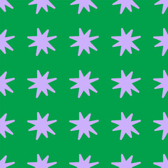 Obraz premium Abstract modern seamless pattern with star elements. Hand drawn vector illustration. Creative repeatable wallpaper background design