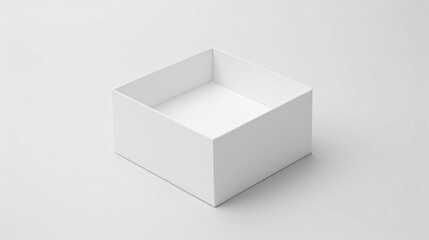 Closeup of white open box