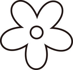 Spring flower outline