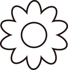 Spring flower outline