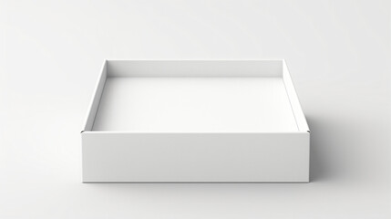 Closeup of white open box