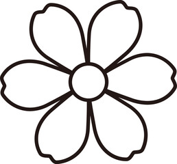 Spring flower outline