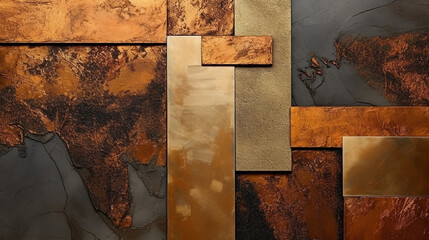textura de parede pedra ferro grunge dourado com cinza 