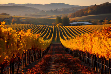 vineyard in autumn 