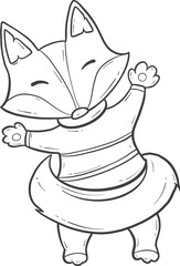 cute animal winter outline