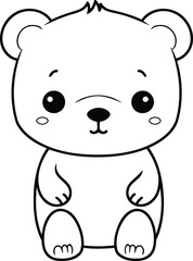 Obraz na płótnie Canvas cute bear animal cartoon vector illustration graphic design vector illustration graphic design