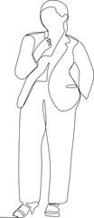 continuous line illustration of dadis sitting on a seketbod