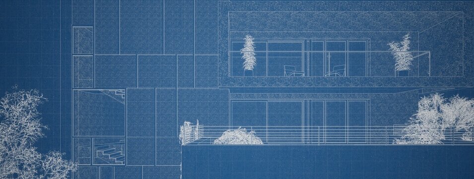 Modellazione e rendering di edificio residenziale