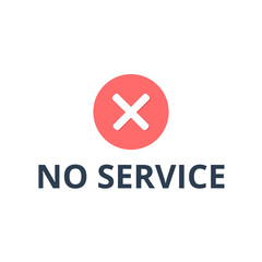 No service vector. Unavailable at this time. Vector illustration.