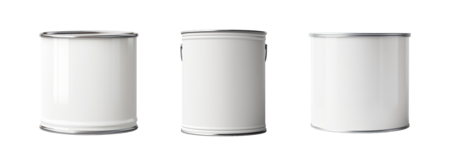 Collection of set Paint can isolated on transparent background. PNG file, cut out