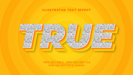 True 3d editable text effect - Editable text True 3d style text effect - Editable 3d styles true mockup concept text effect style
