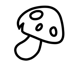 Cartoon doodle mushroom