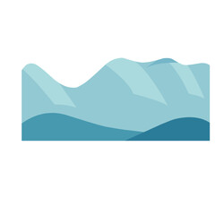 Blue Mountain Landscape Vector Illustration