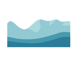 Blue Mountain Landscape Vector Illustration