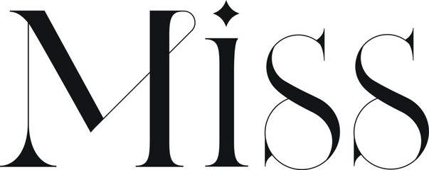 miss logo made by ellegant font