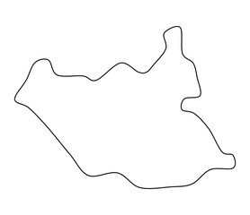 south sudan map, south sudan vector, south sudan outline, south sudan