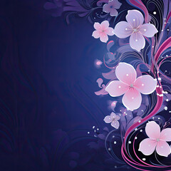 pink blooming blossom floral background flower - by generative ai