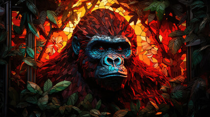 gorilla spirit animal shamanism wildlife monkey - by generative ai