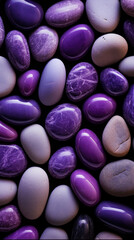 Obraz na płótnie Canvas peddle stone gravel background purple grey - by generative ai