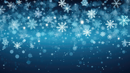 Fototapeta na wymiar christmas background with snowflakes winter snow - by generative ai