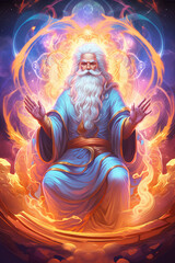 Obraz premium old mystic sage wisdom god spiritual awakening - by generative ai