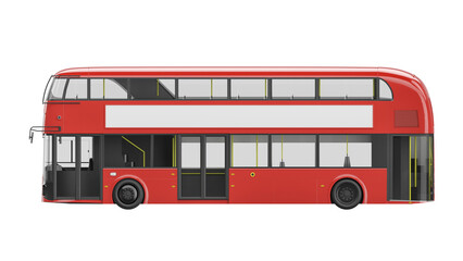 Double-decker bus 3D rendering isolated on transparent   background - 660494097