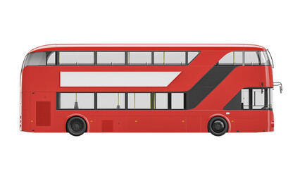 Double-decker bus 3D rendering isolated on transparent   background - 660494448