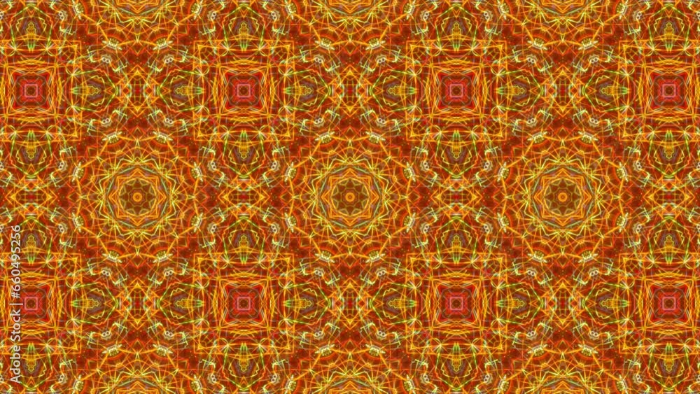 Aufkleber abstract kaleidoscope background video. psychedelic seamless loop background.