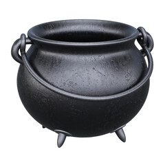 empty black cauldron 3d illustration © koya979
