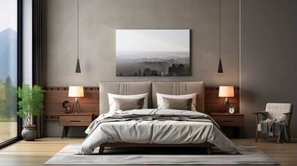 Sample frame set against a comfortable taupe bedroom backdrop.