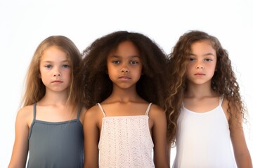Portrait of a multi-cultural girls. 