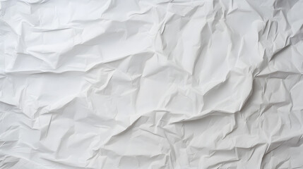Crumpled paper texture. White empty battered paper background