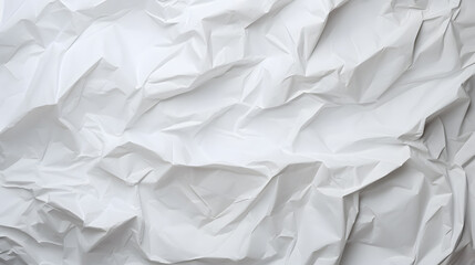 Obraz premium Crumpled paper texture. White empty battered paper background
