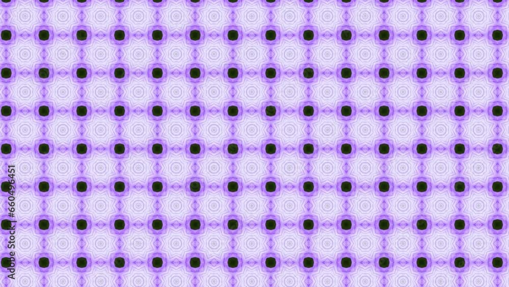 Poster abstract purple kaleidoscope background video. psychedelic seamless loop background.