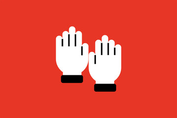 gloves illustration.  Vector illustration  in flat style design.