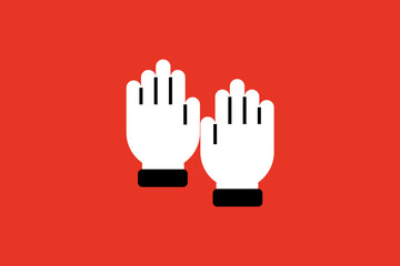 gloves illustration.  Vector illustration  in flat style design.