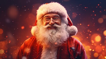 Happy New Year. Santa Claus, character for the holidays. - obrazy, fototapety, plakaty