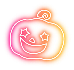 Set of Halloween neon