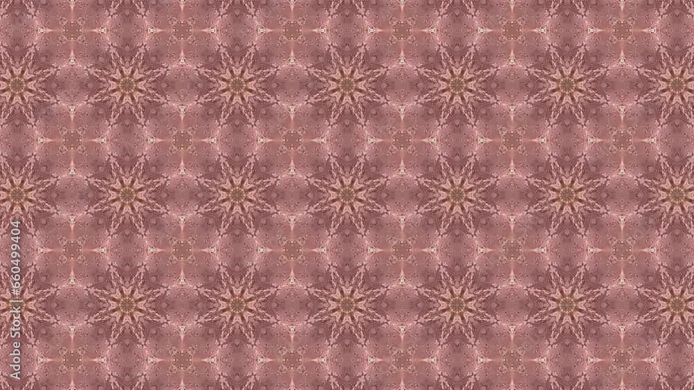 Poster abstract kaleidoscope background video. psychedelic seamless loop background.